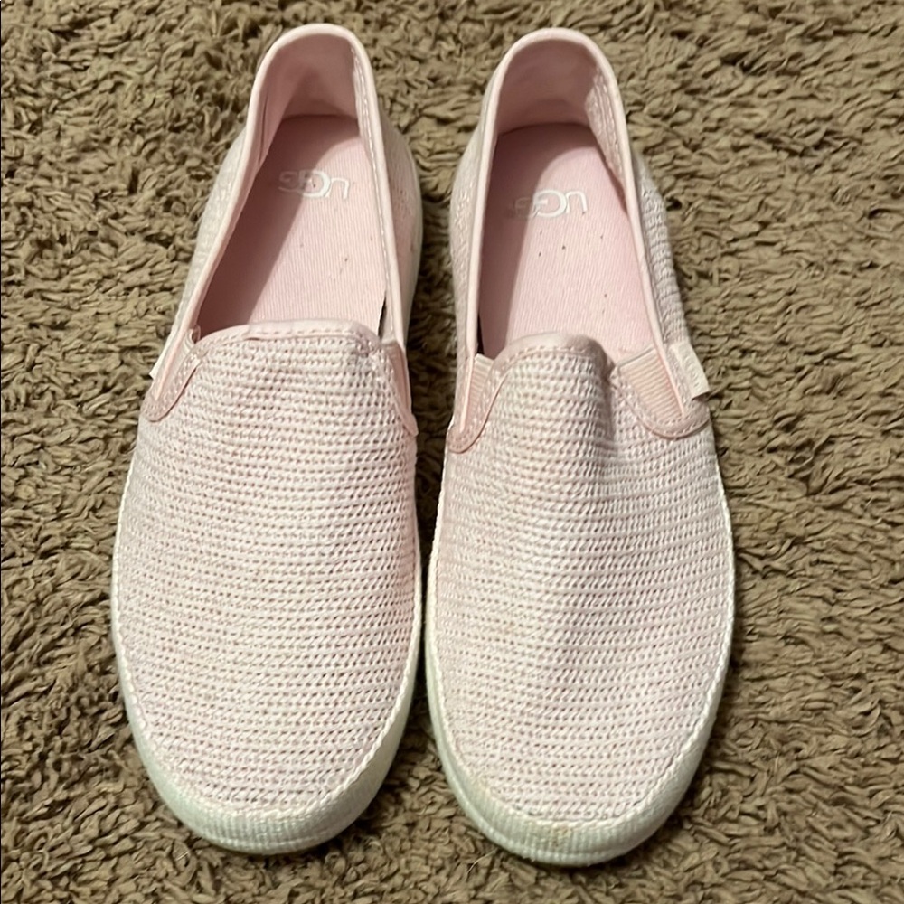 UGG Light Pink Woven Slip-Ons